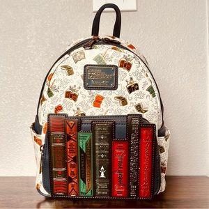 Loungefly Harry Potter Fantastic Beasts Books Mini Backpack Reading Bookworm
